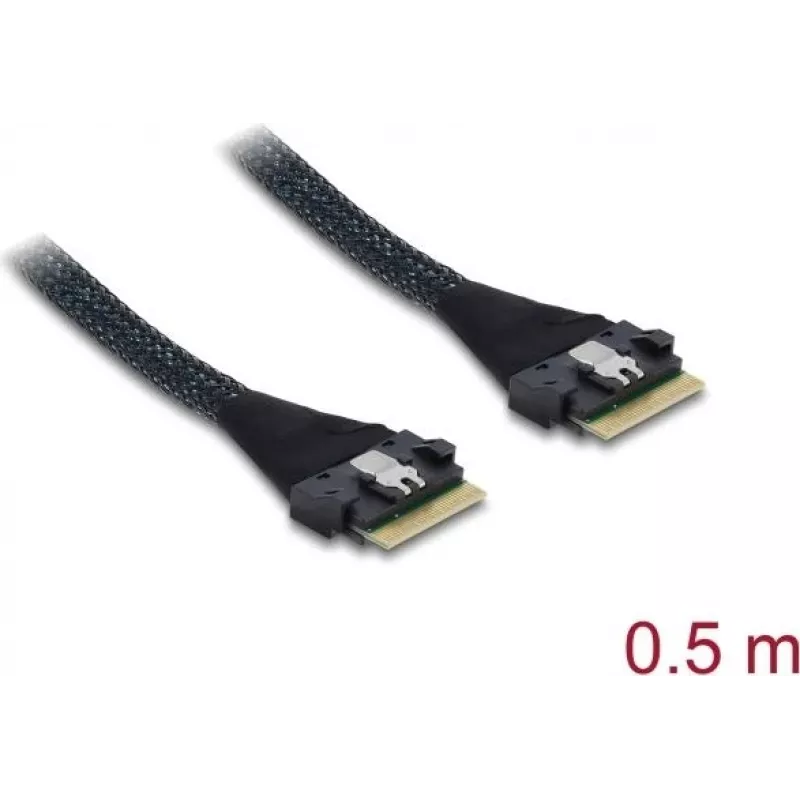 DELOCK PCIe 4.0 plonas SAS laidas SFF-8654 8i į (0,5 m) modelis 82303