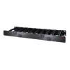 APC NetShelter kabelių valdymas, horizontalus kabelių tvarkytuvas, 1U, vienpusis su dangteliu, juodas, 482,6 x 44,45 x 165,1 mm
