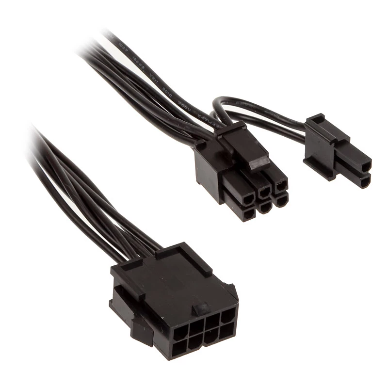 Maitinimo laidas Kolink PCIe 8 kontaktų į ATX/EPS 8 kontaktų 0,35 m juodas