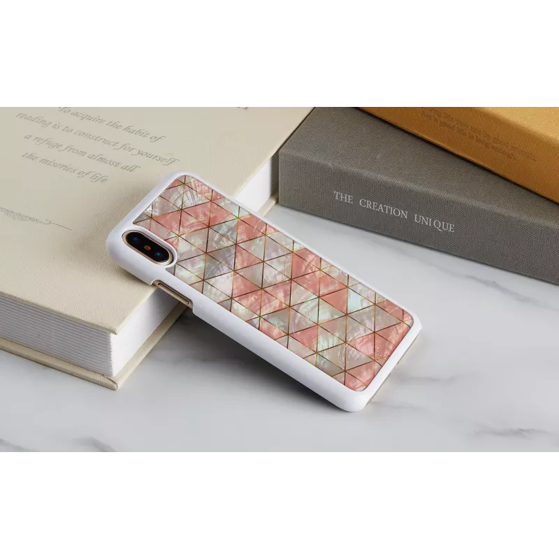 Išmaniojo telefono dėklas iKins, skirtas iPhone XS / XS Max, deimantinis baltas apsauginis dangtelis
