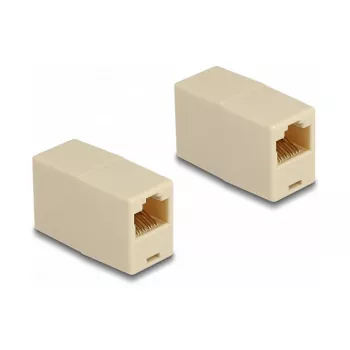 DeLOCK adapteris RJ45 lizdas į RJ45 lizdą UTP smėlio, moteriška/moteriška