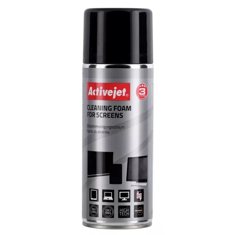 Įrangos valymo putos ActiveJet AOC-101, 400 ml purškimo balionėlis LCD/LED/plazminiams ir mobiliesiems ekranams