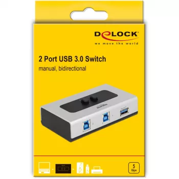 DeLOCK 87667 USB 3.0 2 prievadų dvikryptis bendrinimo jungiklis
