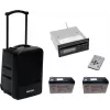 Nešiojama belaidė garsinimo sistema Omnitronic MOM-10BT4 su CD grotuvu, USB, SD ir 2 įkraunamomis baterijomis