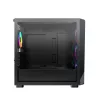 Montech X5M (B) Micro Tower PC korpusas — Micro‑ATX/Mini‑ITX, 3x120mm priekyje, 1x120mm gale, palaiko ATX PSU, 2x3.5 colio + 4x2.5 colio, juoda