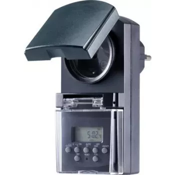 Basetech BT-2106308 lizdinis laikmatis skaitmeninis savaitės programa 1800 W IP44 atgalinės atskaitos funkcija, atsitiktinė funkcija