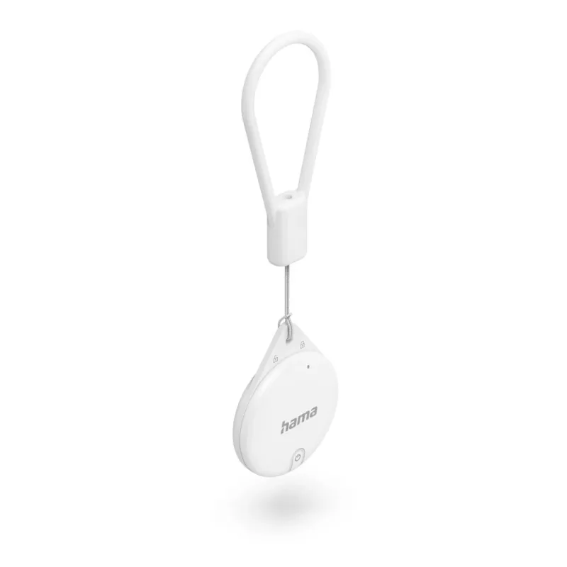 HAMA Item Finder 00185815 Bluetooth, skirtas „Apple Find My“ programėlei, baltas – seklys asmeniniams daiktams rasti