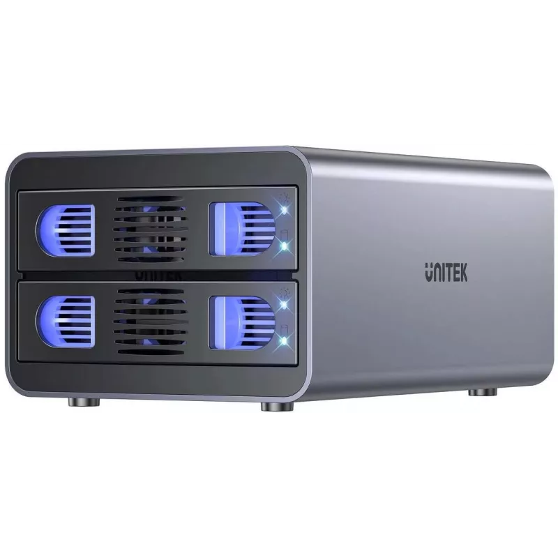 Išorinė RAID dėžutė Unitek S1308B01-EU 2,5 col./3,5 col. diskams, iki 40 TB, 5 Gb/s sąsaja