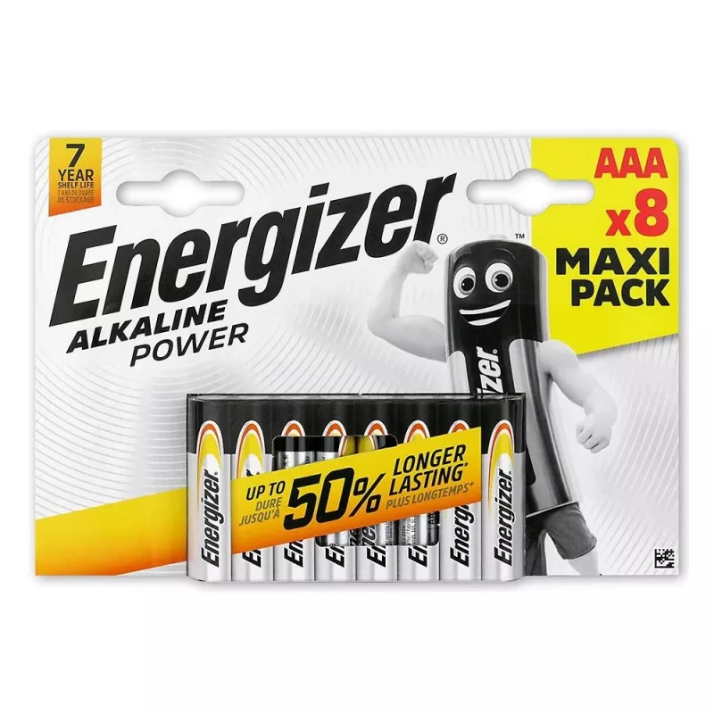 Šarminės AAA baterijos Energizer E92 — 8 vnt. lizdinėje pakuotėje