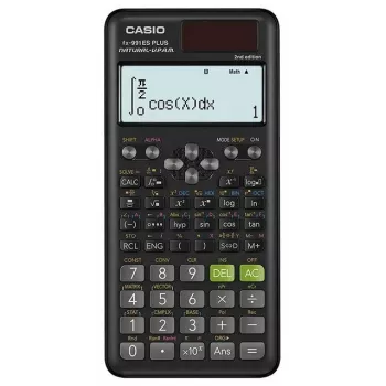 Mokslinis skaičiuotuvas CASIO FX-991ES PLUS 2 Pocket — 12 skaitmenų, saulės energija ir baterija, 162×77×11 mm, 95 g