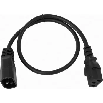 Maitinimo ilginamasis kabelis Omnitronic 30235103, 3 gyslų 0,75 mm², 0,6 m, juodas