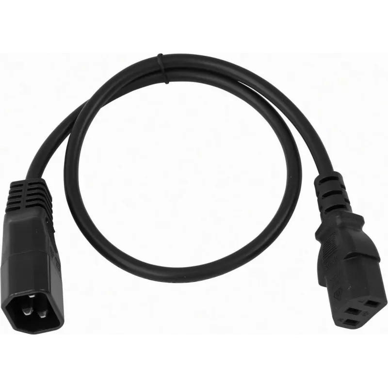 Maitinimo ilginamasis kabelis Omnitronic 30235103, 3 gyslų 0,75 mm², 0,6 m, juodas
