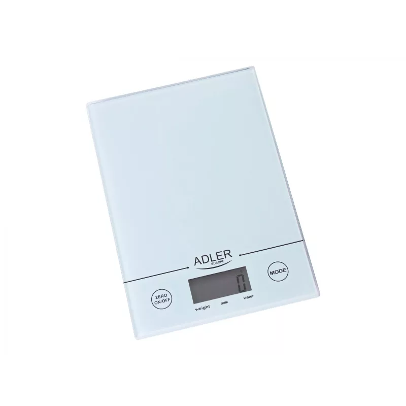 Adler AD 3138 w virtuvinės svarstyklės Elektroninės virtuvinės svarstyklės Baltos Stalviršio Kvadratinės