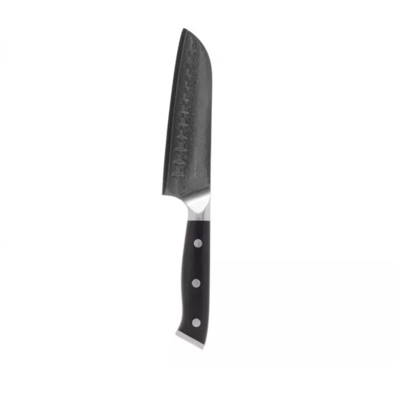 Kohersen Elegance Ebony Wood Santoku peilis Damasko plienas 12,7 cm