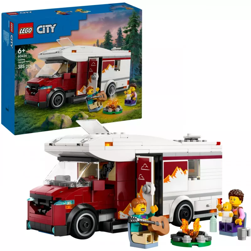 Konstruktorius LEGO City Adventure Camper 60454, 385 detalių, aukštis 80 mm, nuo 6 metų