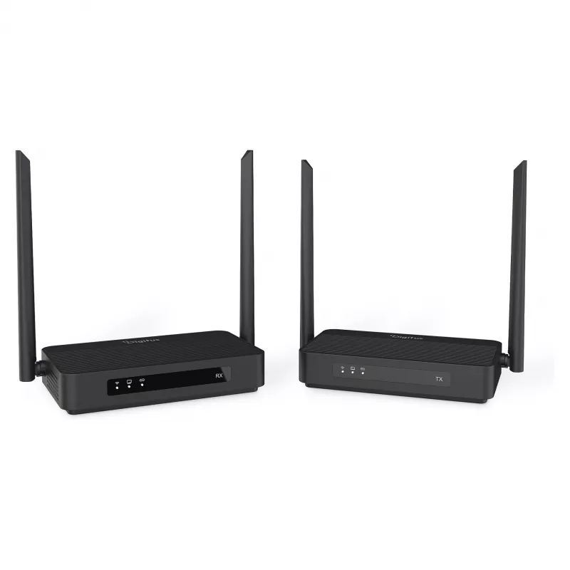 Belaidis HDMI KVM prailgintuvo rinkinys DIGITUS DS-55360 — siųstuvas ir imtuvas, belaidis, 100 m, 4K/60Hz, HDMI, USB-A/USB-C