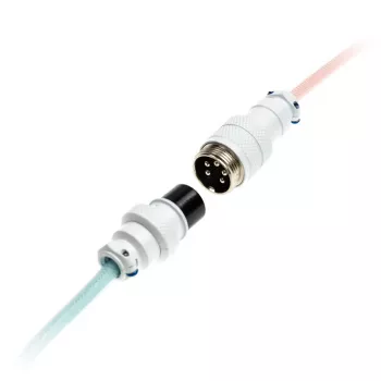 Ducky Premicord Cotton Candy suvyniotas laidas, USB Type-C į Type-A - 1.8m