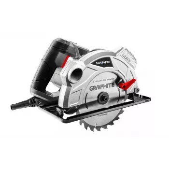 1500 W apskritas pjūklas Graphite 185 mm pjūklo diskas