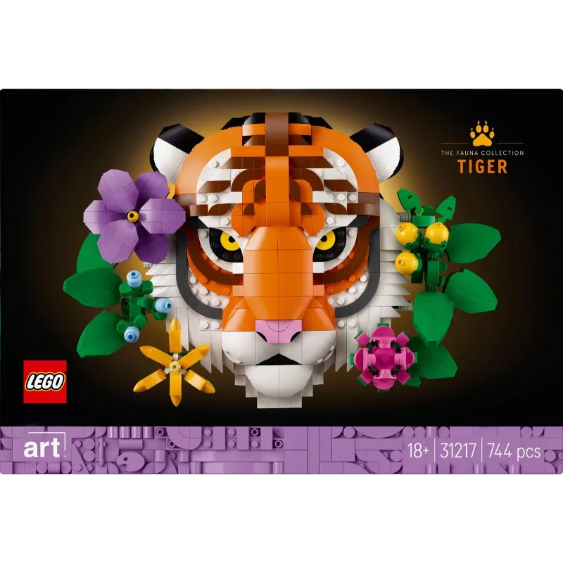 Konstruktorius LEGO Art Fauna Collection Tigras rinkinys 31217 - statomas tigro modelis