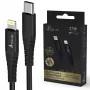 Kabelis USB-C į Lightning Extralink CABESL03 – 27 W galia, 200 cm, pintas, juodas