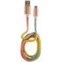 LC-POWER kabelis USB-Micro-1M-3 1m vaivorykštės blizgučiai, USB A į Micro-USB (LC-C-USB-MICRO-1M-3)