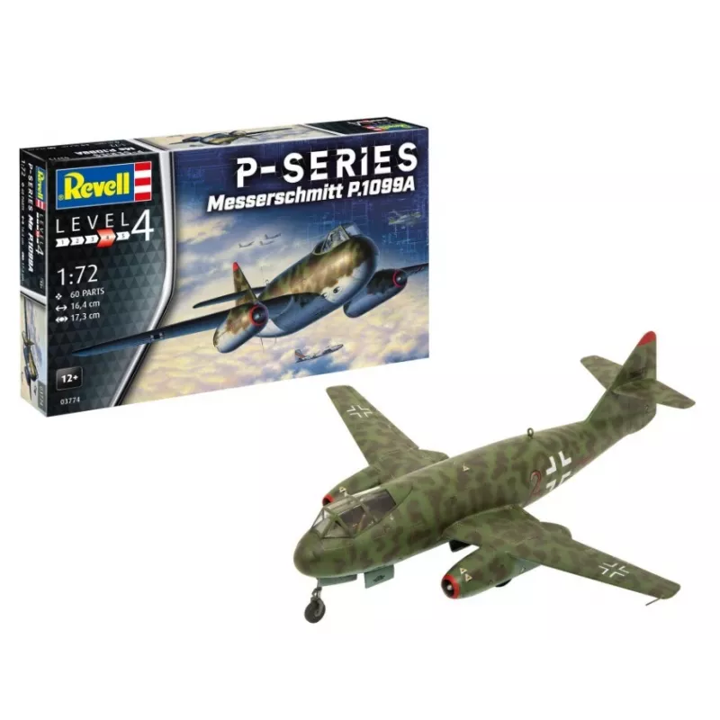 Plastikinis lėktuvo modelis REVELL Messerschmitt P.1099A-P-SER mastelis 1/72