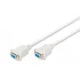 Assmann Zero-Modem jungiamasis kabelis. D-Sub9 F/F. 3,0 m. užsegami gaubtai. smėlio sp. (AK-610100-030-E)