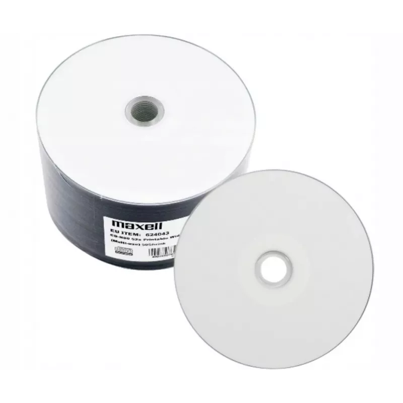 MAXELL CD-R 700MB 50 vnt. 52x80 min, verpstė, spausdinimui skirtas CD-R