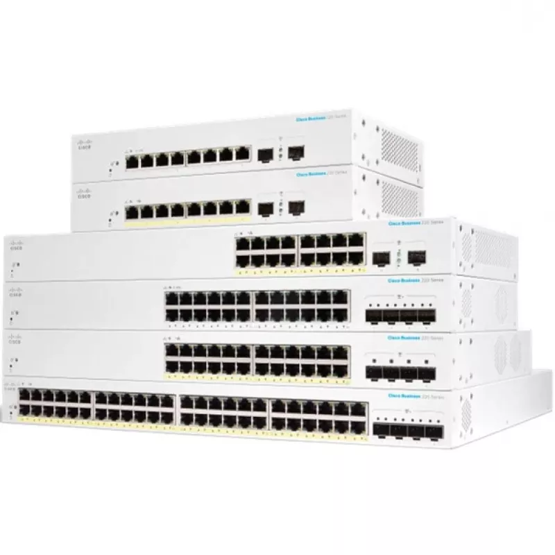 Valdomas L2 gigabitinio eterneto komutatorius Cisco CBS220-48FP-4X-EU
