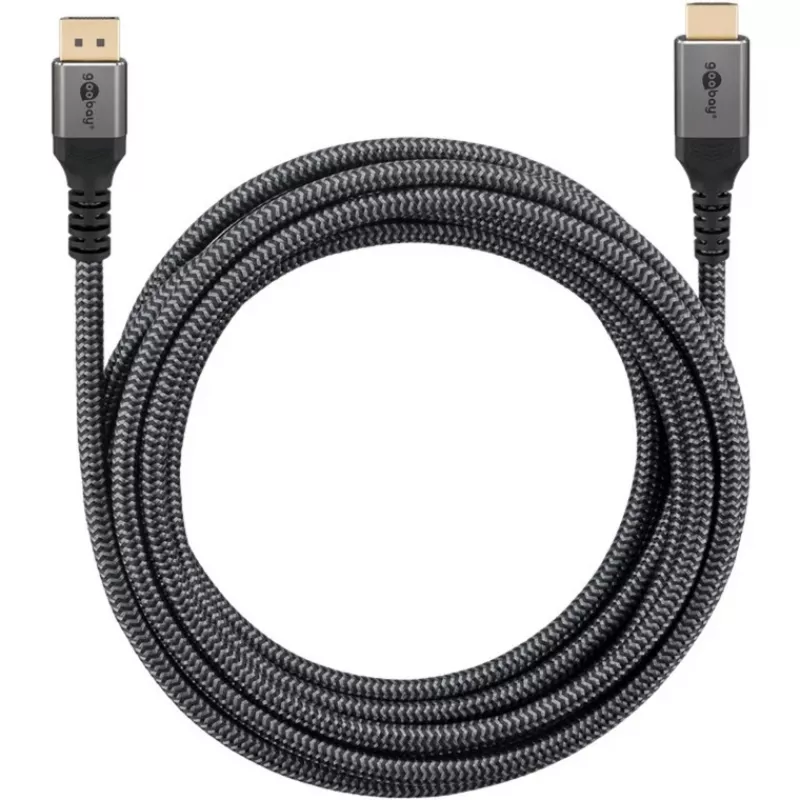 Goobay 65269 Vaizdo kabelio adapteris 2 m DisplayPort HDMI Pilka (65269)
