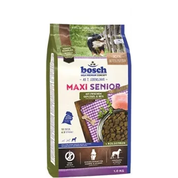 Bosch Hundefutter Maxi Senior Geflügel, 1er Pack (1 x 12.5 kg) Poultry, Rice