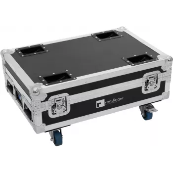 Roadinger Flightcase su 4x AKKU BAR-6 Glow QCL Flex QuickDMX, įkrovimo funkcija