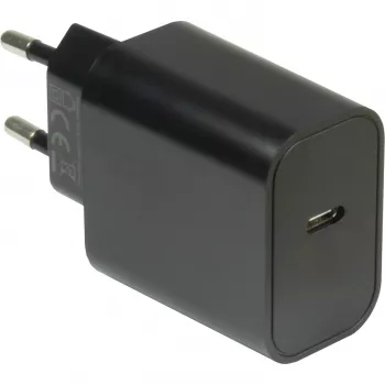 Įkroviklis PD-2020, USB-C įkroviklis (juodas, be laido, PD 20 W, greitasis įkrovimas 3.0)