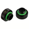 Adapter G1/4 colio išorinis sriegis į 14 mm kietą vamzdelį, BitsPower Touchaqua TA-FH14-GB, 2 vnt., juodi