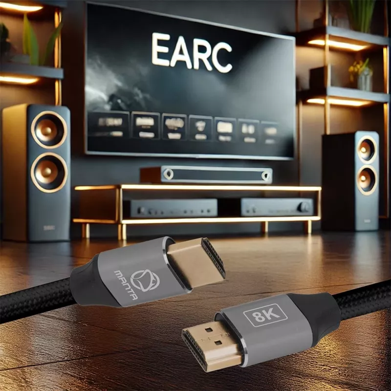 HDMI laidas MANTA HDMI-1.5MC 1,5 m, palaiko iki 8K