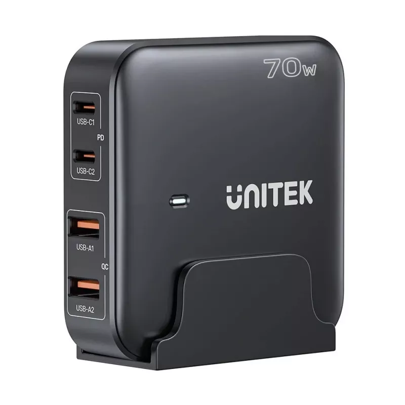 Mobiliojo įrenginio įkroviklis UNITEK P1228ABK01-EU Universalus Juodas AC Greitasis įkrovimas