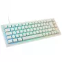 Mechaninė TKL žaidimų klaviatūra XTRFY K5 RGB — be skaitmenų bloko, permatoma / balta