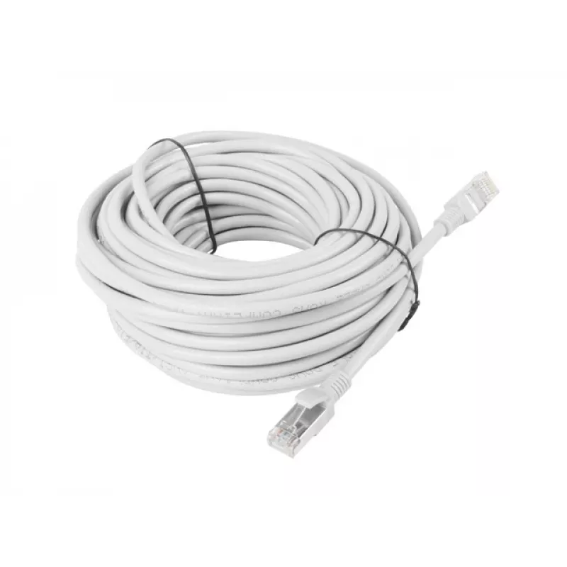 LANBERG Cat5e U/UTP RJ-45 komutacinis kabelis PCU5-10CC-1500-S, 15 m, pilkas, CCA, 26 AWG, 100 MHz