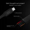 Matte Flat kabelis - USB-A į Micro-USB