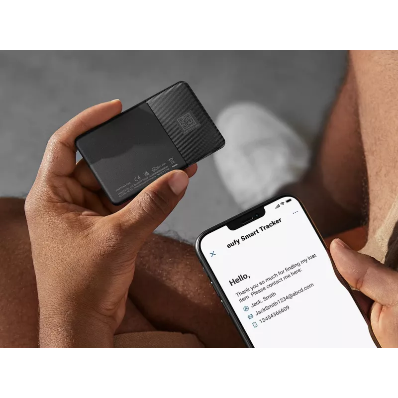 GPS seklys Eufy SmartTrack Card juodas universalus baterijos veikimo laikas 26280 val.