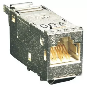 BTR E-DAT Cat.6A 8(8) RJ-45 įdėklo modulis, sidabrinis, 41,95×14,7×19,1 mm