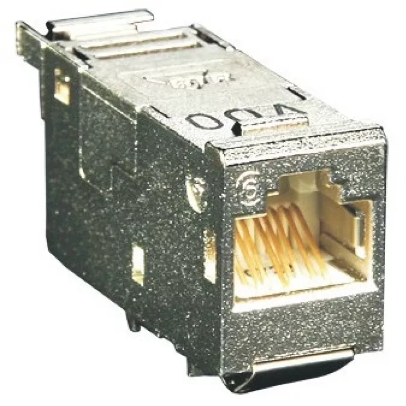 BTR E-DAT Cat.6A 8(8) RJ-45 įdėklo modulis, sidabrinis, 41,95×14,7×19,1 mm