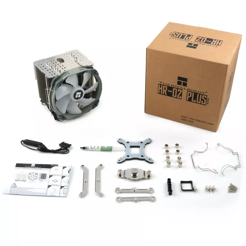 Thermalright HR-02 Plus – procesoriaus oro aušintuvas (skirtas: LGA1156, LGA1155, LGA2011, LGA1150, LGA1151, AM4, LGA2066, LGA1200, LGA1152)