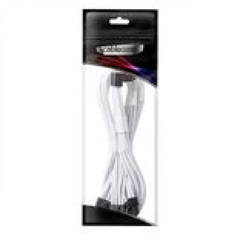 CableMod C-Series Pro jungiamasis laidas - Variantas A, 90°, 16 kontaktų į 3x8 kontaktų PCIe, baltas