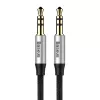 Baseus Yiven garso laidas 3,5 mm kištukas M30 1,5 m sidabrinis + juodas
