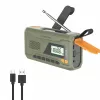 Nešiojamasis FM radijas MANTA RDI401G su saulės baterija, dinaminiu įkrovikliu, 4000–4500 mAh baterija, 5V USB išėjimu, 3W, žibintuvėlis