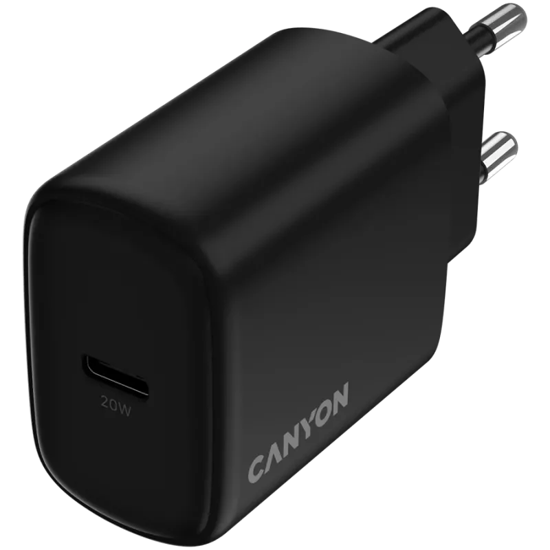 CANYON įkroviklis OnCharge 200 20W 1xPD EU juodas