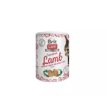 Kačių skanėstas Brit Treat Superfruits Lamb 100 g — mėsingas, be grūdų, be konservantų, suaugusioms katėms
