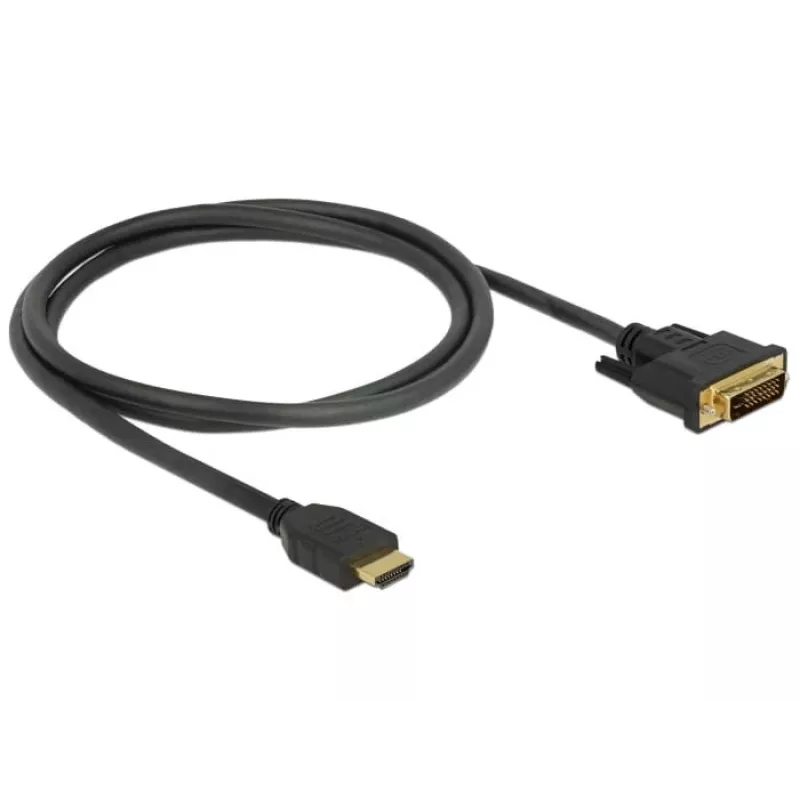 DeLOCK 85652 vaizdo kabelio adapteris 1 m HDMI A tipo (standartinis) DVI juodas (85652)