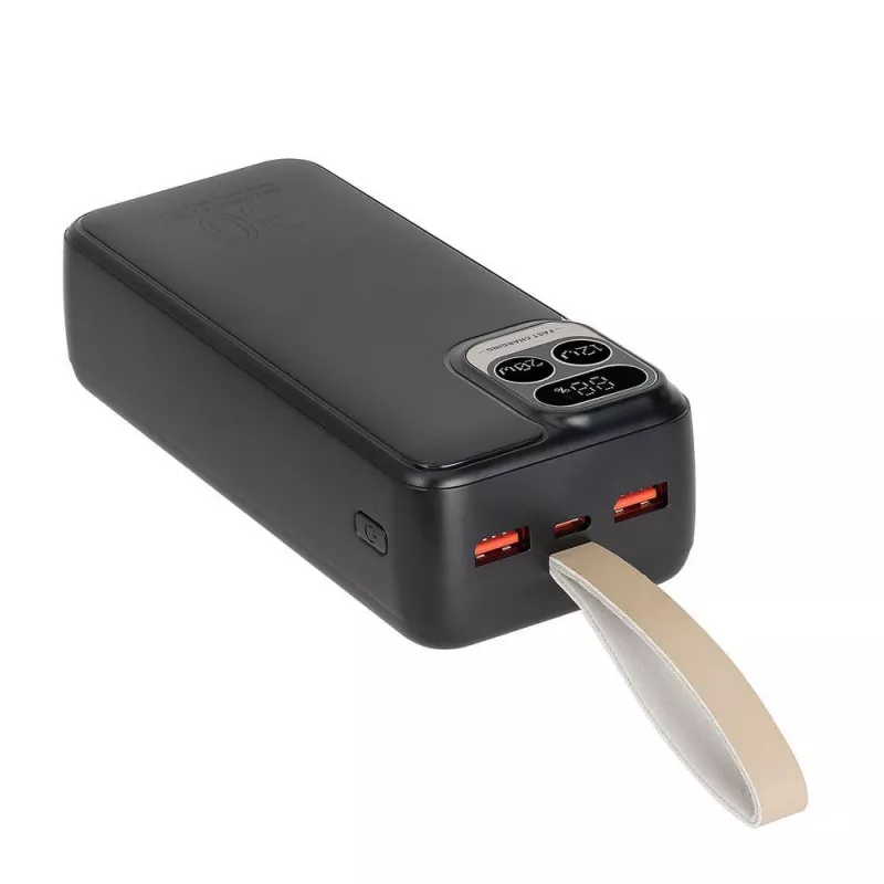 Išorinė baterija Rivacase VA2585 — 30000 mAh LiPo, 2× USB-A + 1× USB-C, pilka, 0,576 kg